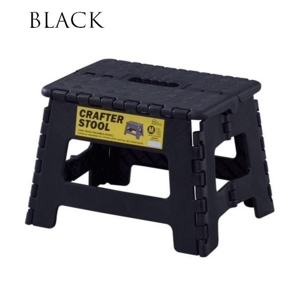 軽 折り畳みクラフタースツールM黒